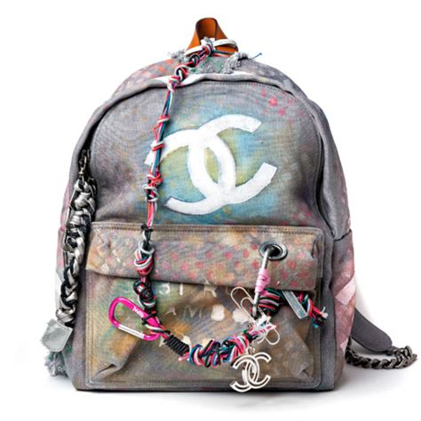 canvas graffiti printed chanel backpack|Chanel backpack gabrielle.